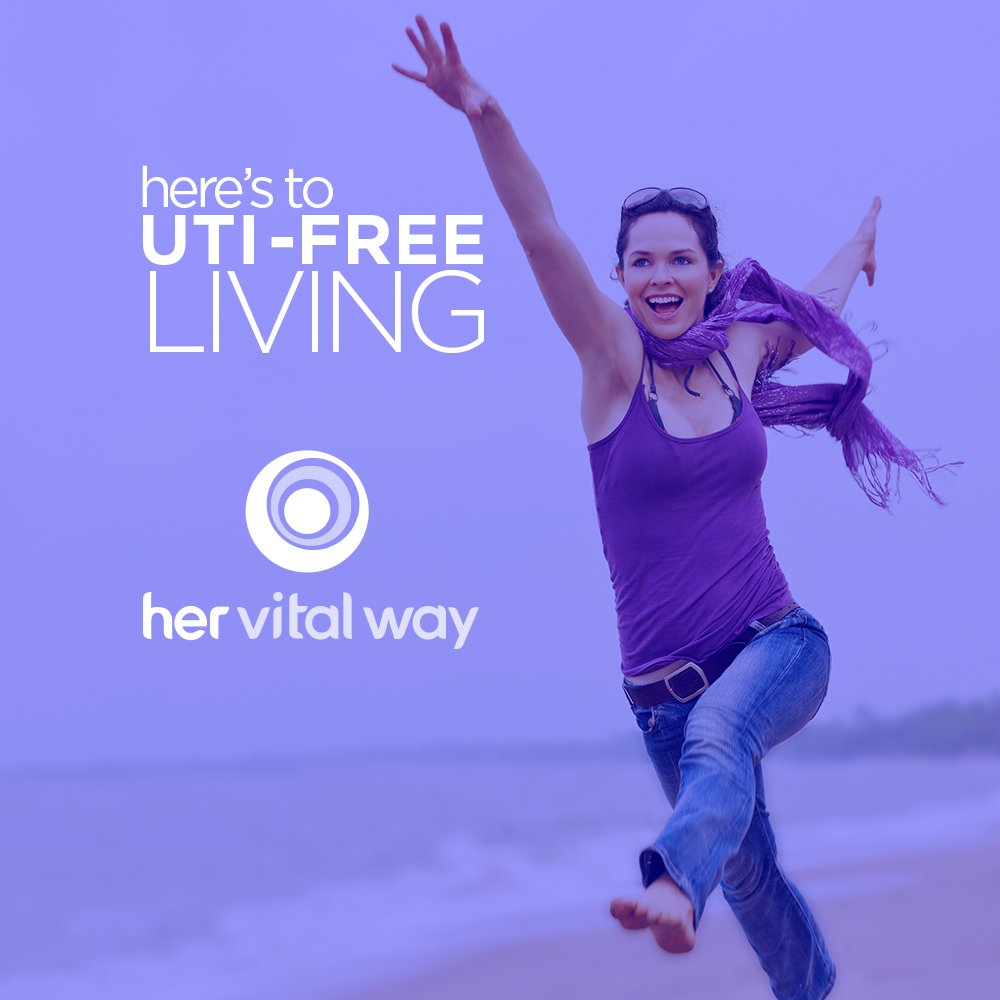 Her Vital Way Cranberex capsules closeup emphasizing simple daily routine.