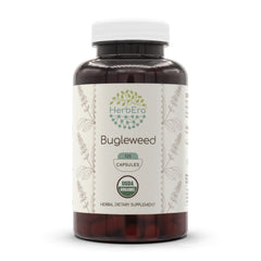 HerbEra Bugleweed bottle front shows organic vegetarian capsules for daily wellness