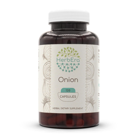 HerbEra Onion Capsules bottle for convenient daily wellness support.