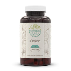 HerbEra Onion Capsules bottle for convenient daily wellness support.