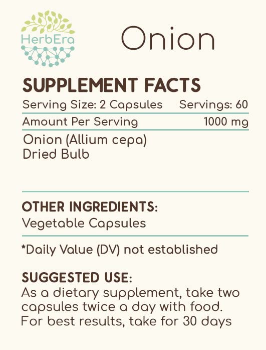HerbEra Onion Capsules pour demonstrates easy, consistent daily dosing.