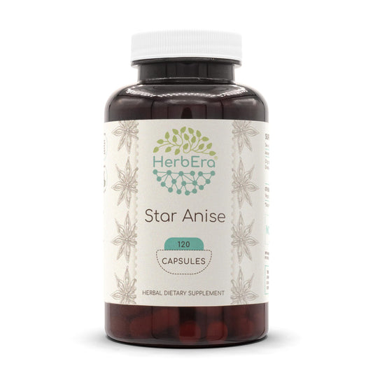 HerbEra Star Anise capsules bottle ready for daily use in recipes