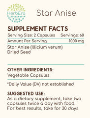 HerbEra Star Anise identity verification sticker on packaging