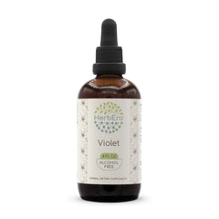 HerbEra Violet B120 tincture bottle with label, premium herbal extract for daily use.