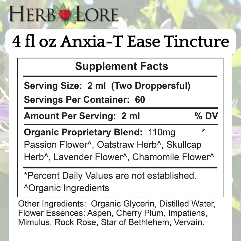 Non-alcohol base image highlighting organic glycerine and water in Anxia-T Ease.