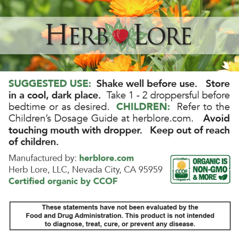 Herb Lore Chamomile Tincture baby-friendly packaging demonstrates safe everyday use.