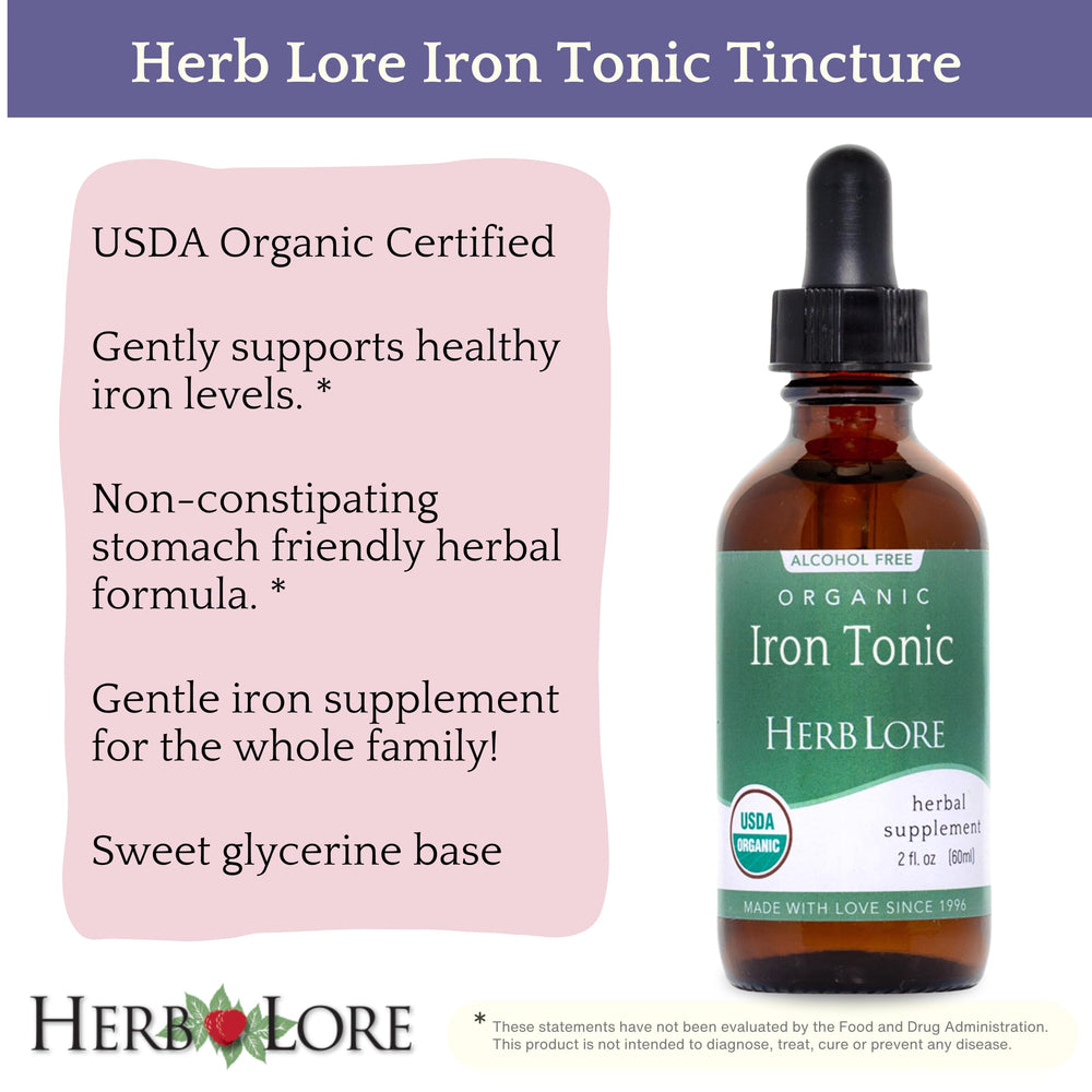 Herb Lore Iron Tonic dropper close-up for precise, kid-friendly dosing
