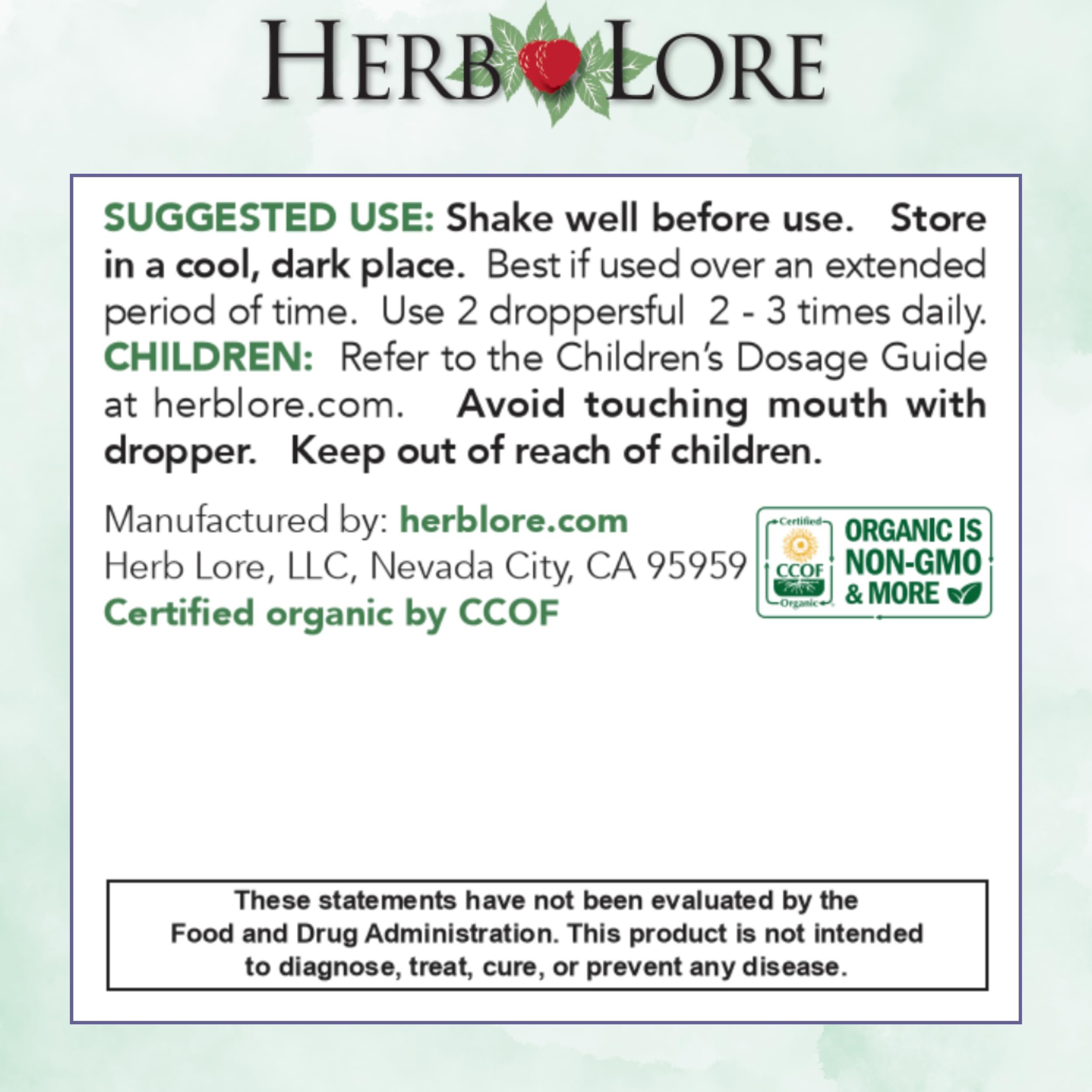 Herb Lore Iron Tonic packaging on shelf.