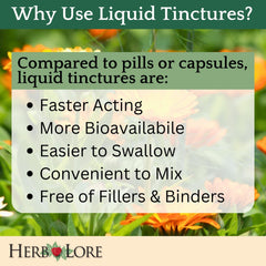 Herb Lore Quiet Cough tincture label close-up showing organic glycerin base