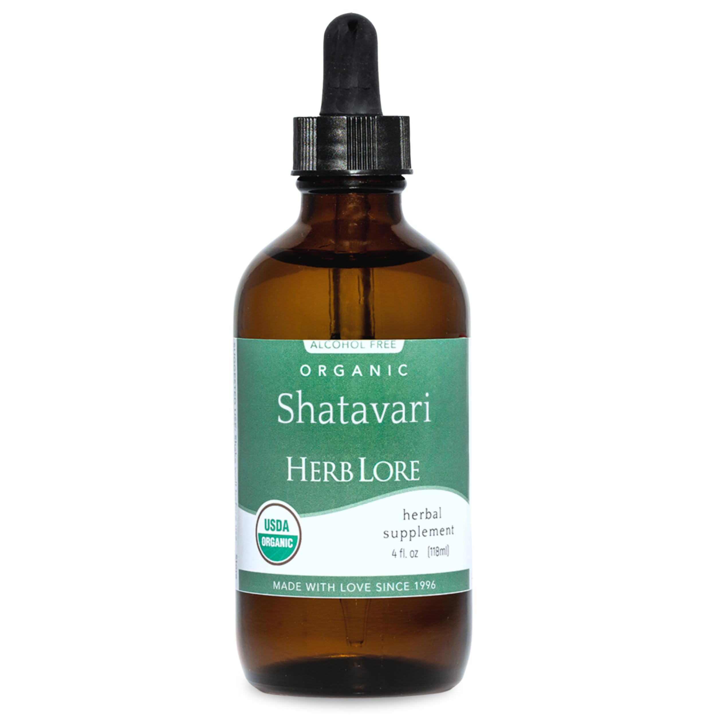 Herb Lore Shatavari tincture bottle with dropper for lactation support