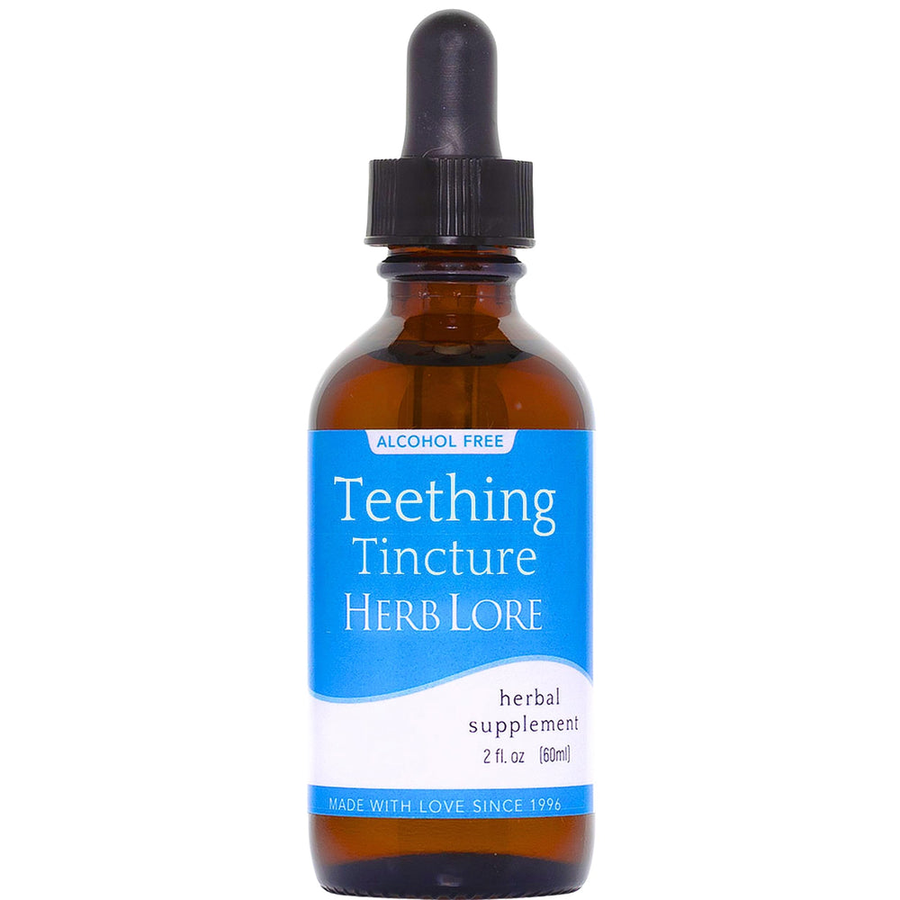 Herb Lore Teething Tincture bottle for gentle gum soothing.