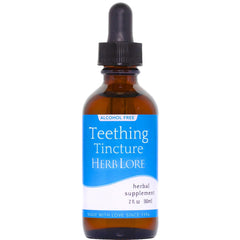 Herb Lore Teething Tincture bottle for gentle gum soothing.