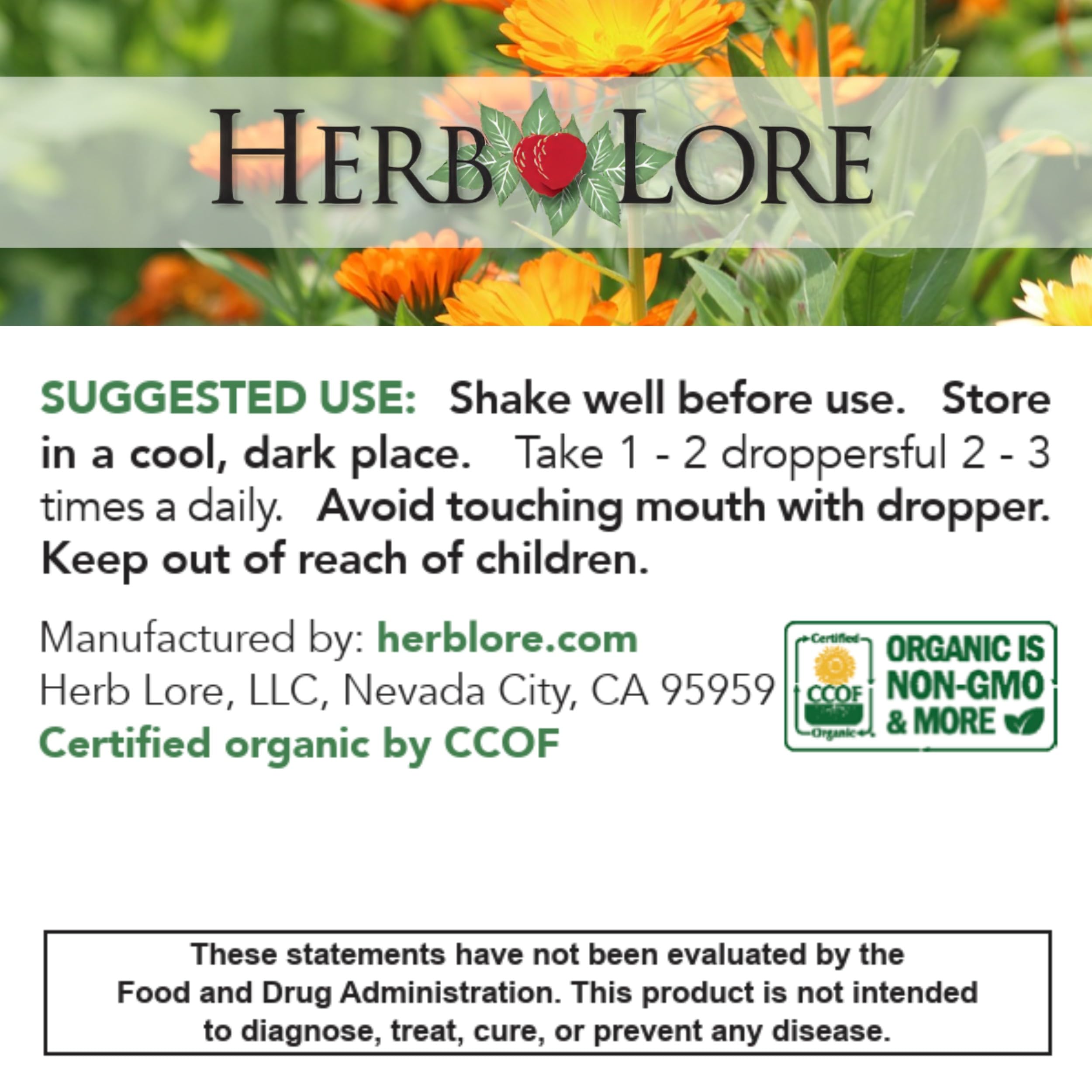 Herb Lore bottle beside a cup of tea for a simple daily ritual.