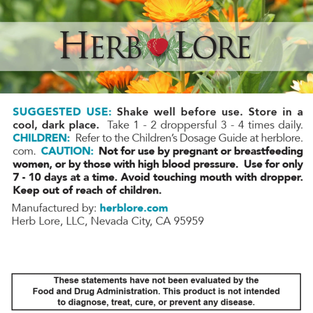 Herb Lore traditional herbal blend label for easy breathing support