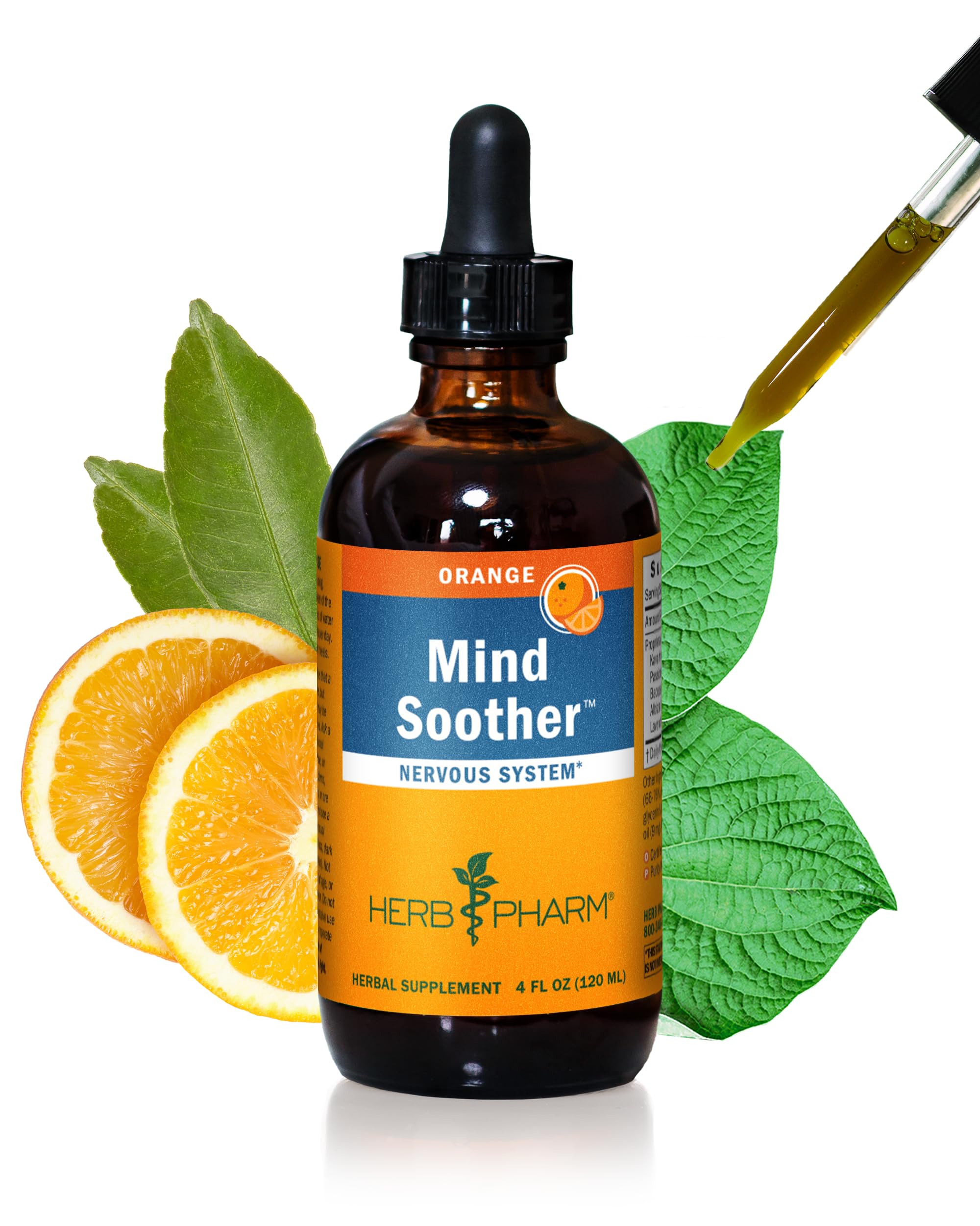 Herb Pharm Anxiety Soother bottle pour highlighting calming blend for occasional anxiety
