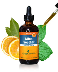 Herb Pharm Anxiety Soother bottle pour highlighting calming blend for occasional anxiety