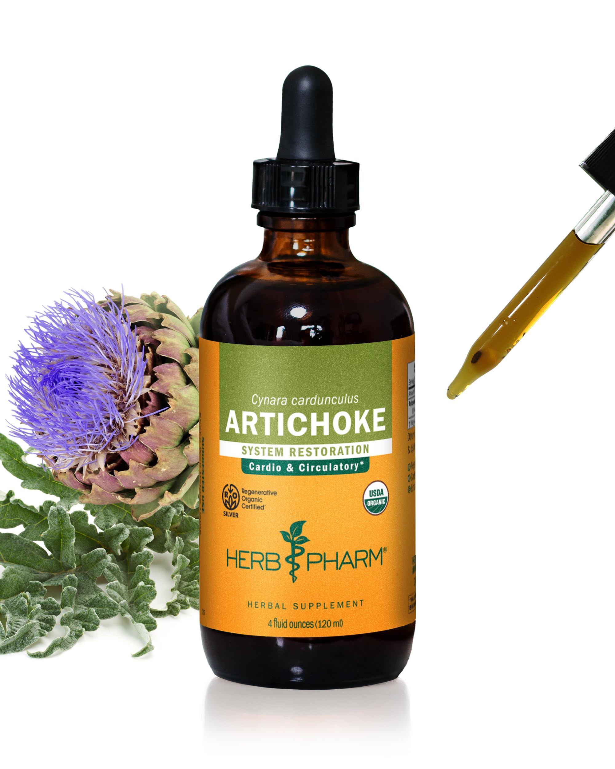 Herb Pharm Artichoke Liquid Extract bottle for cardiovascular support