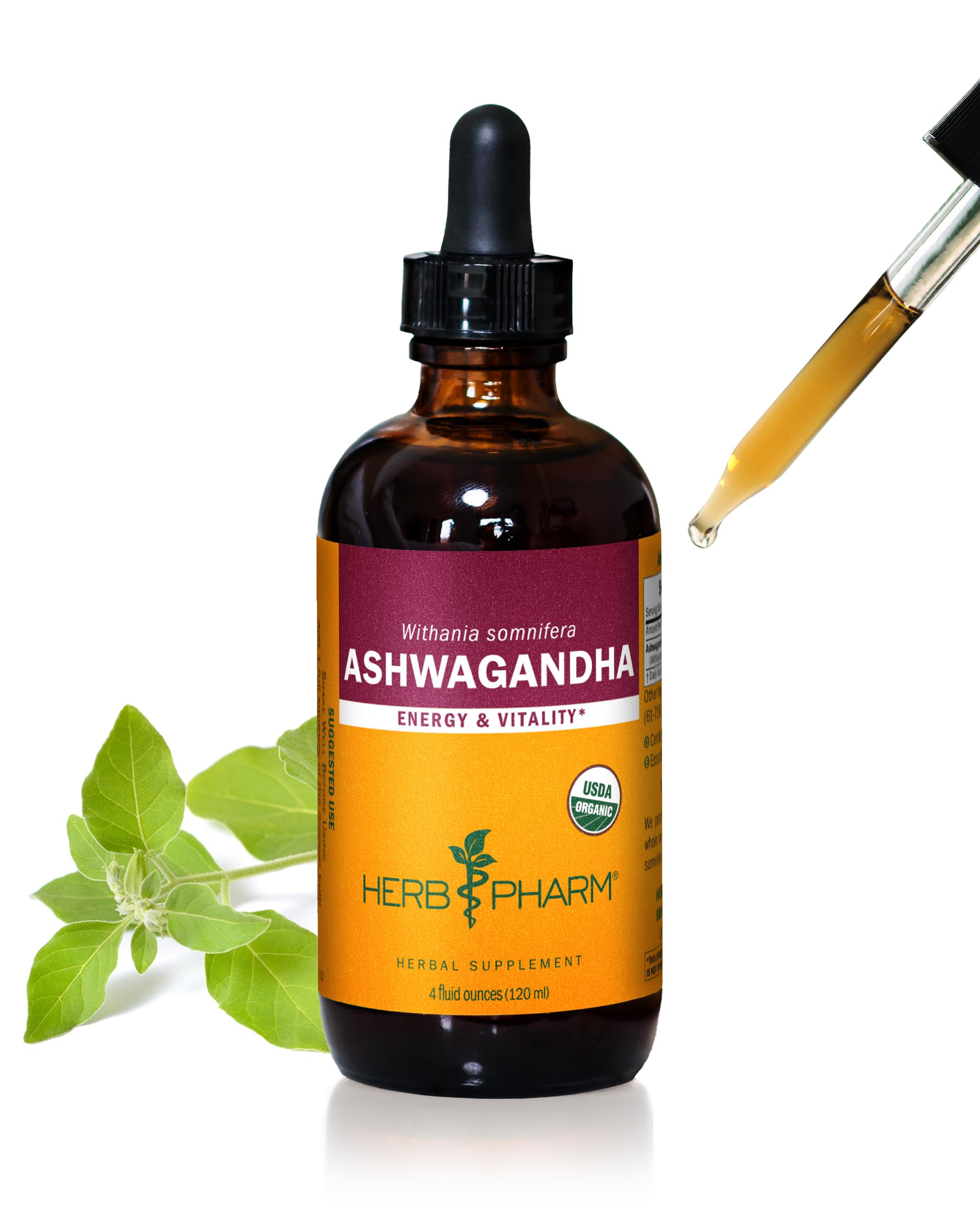 Herb Pharm Ashwagandha extract bottle ready for daily energy support