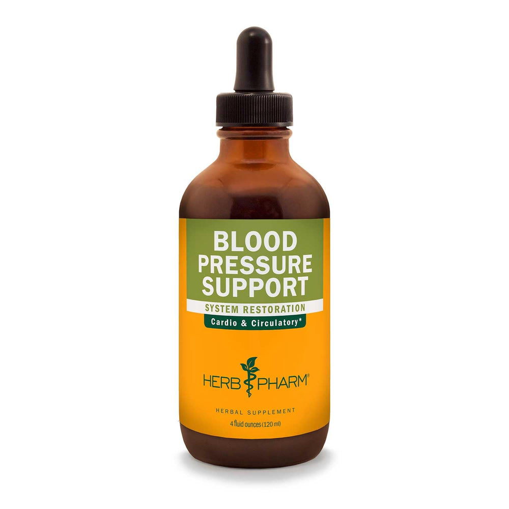 Herb Pharm Blood Pressure Support liquid bottle for steady cardiovascular support and daily wellness.