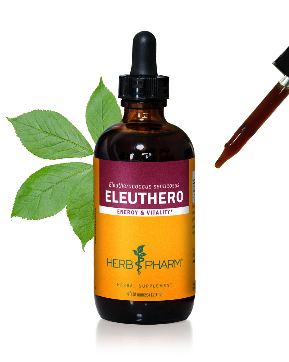 Herb Pharm Eleuthero root liquid extract bottle ready for daily energy support.