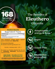 Herb Pharm label highlighting organic, vegan, non-GMO credentials.