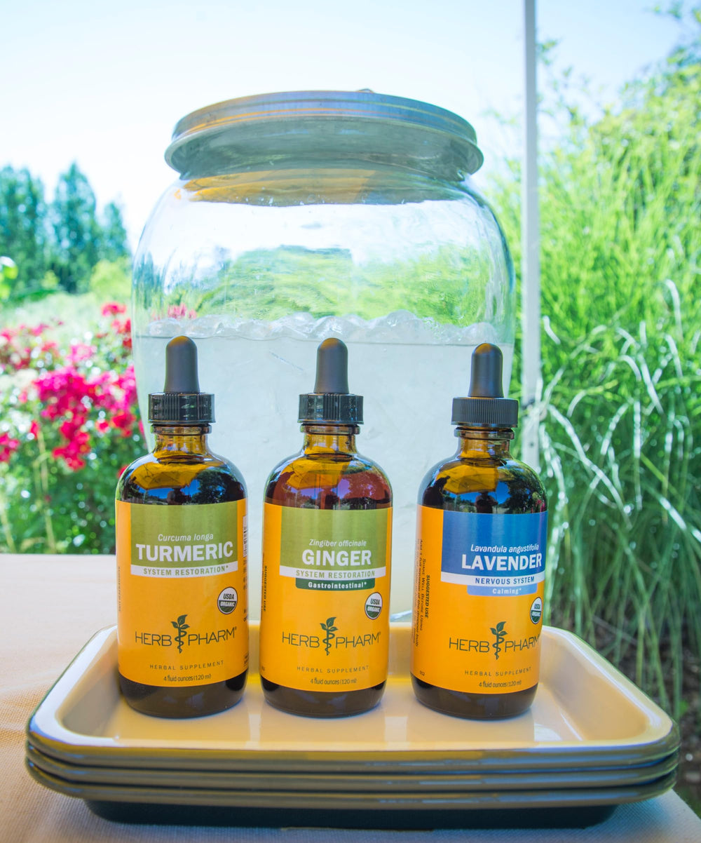 Herb Pharm ginger root tincture bottle ingredients panel