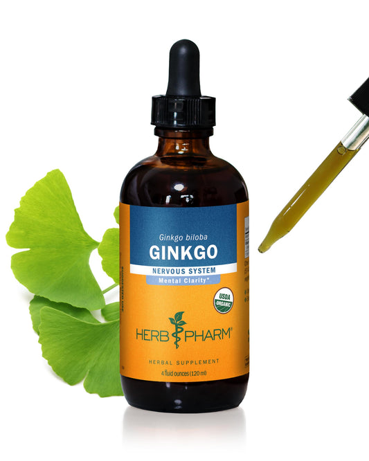 Herb Pharm Ginkgo liquid extract bottle pour supports memory