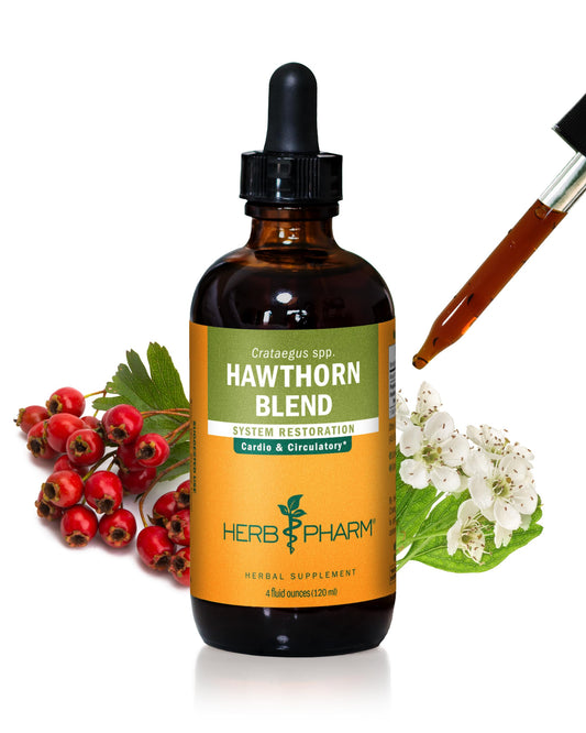 Herb Pharm Hawthorn Blend bottle for daily heart support.