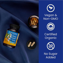 Herb Pharm hops visual suggests balanced herbal sleep support.