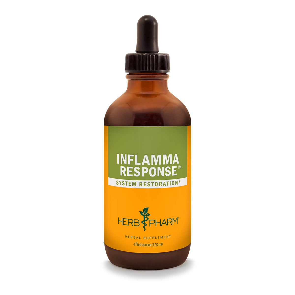 Herb Pharm Inflamma Response bottle being poured for daily wellness support.