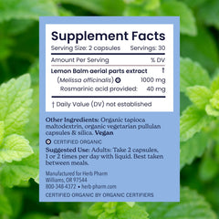 Certified organic seal reinforces trusted herbal quality.