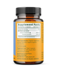 Capsules of Herb Pharm Milk Thistle Seed Extract ready for daily use.
