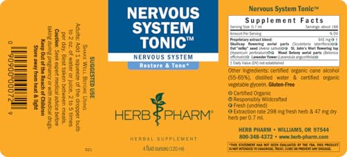 Herb Pharm Nervous System Tonic on southern Oregon countryside