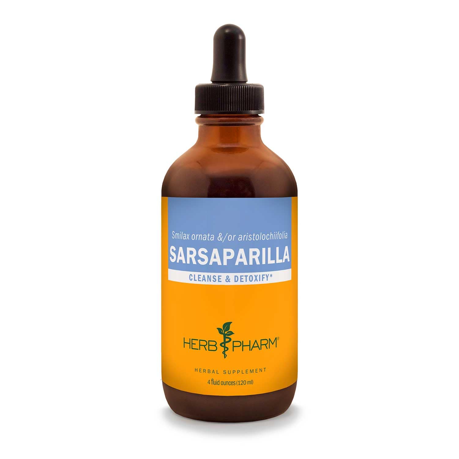 Herb Pharm Sarsaparilla liquid extract bottle pour supports detox routines