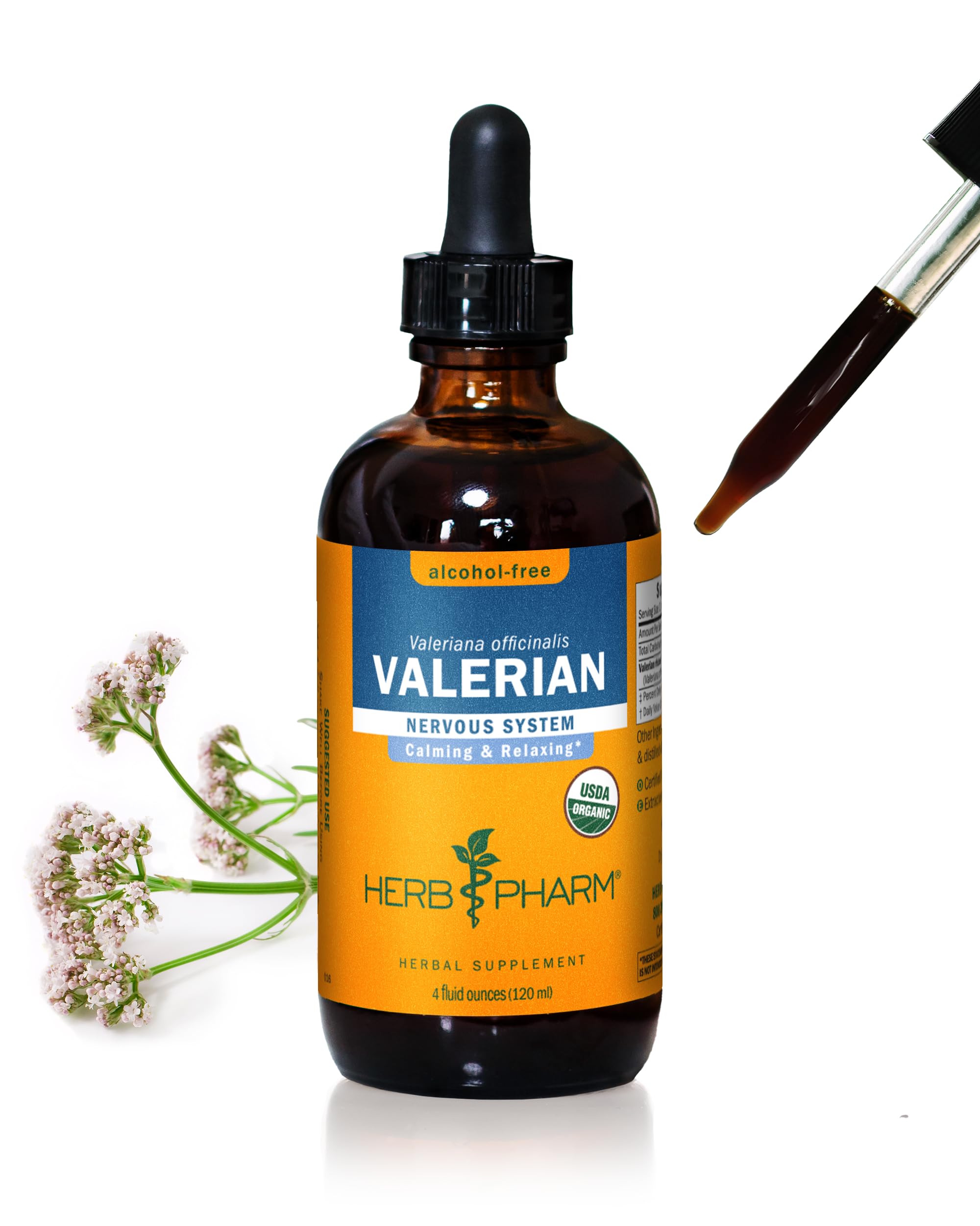 Herb Pharm Valerian Root Liquid Extract bottle supports relaxation and easy dosing.
