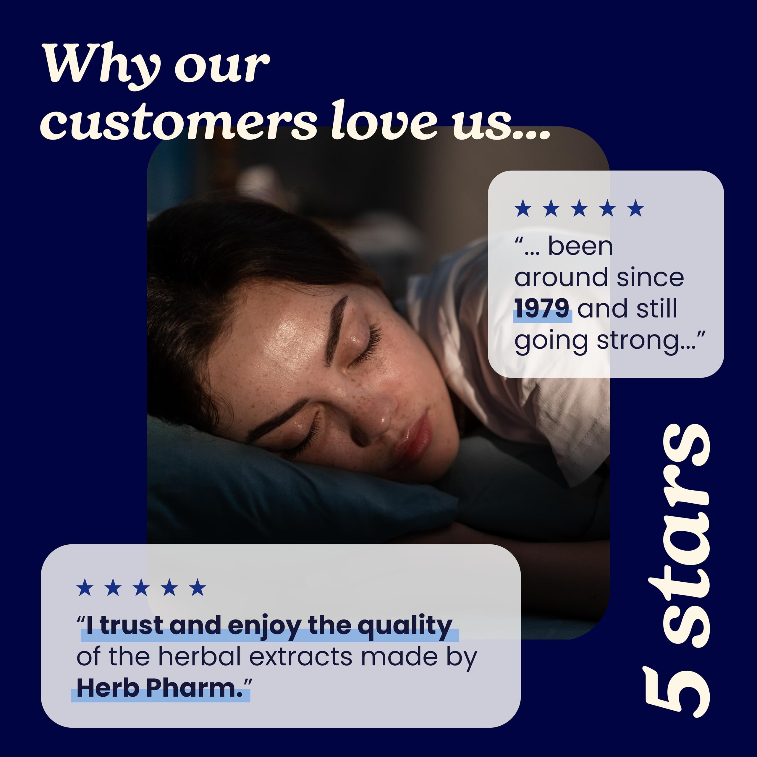 Herb Pharm Valerian Root Sleep Capsules vegan symbol highlights plant-based sleep support.