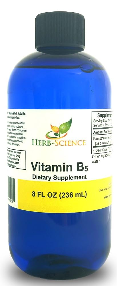 Herb-Science Liquid Vitamin B5 bottle ready for daily energy support
