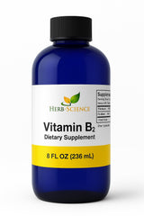 Herb-Science Riboflavin Drops bottle pour for easy vitamin B2 intake to boost daily energy