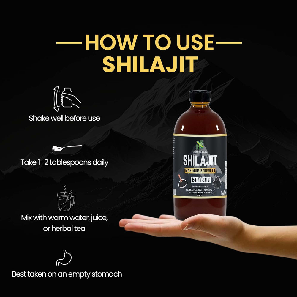 Herb To Body Shilajit Bitter dropper used for daily ritual