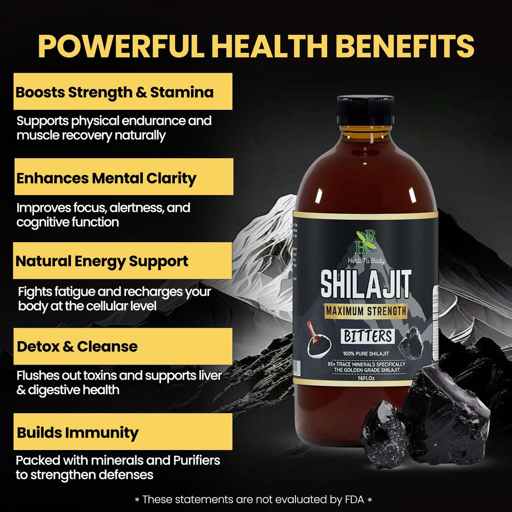 Herb To Body Shilajit Bitter liquid in tea demonstrates easy daily integration