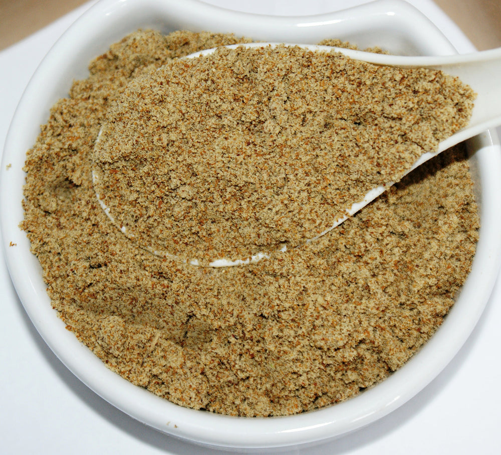 Close-up of fine powder texture ideal for smoothies and beverages.