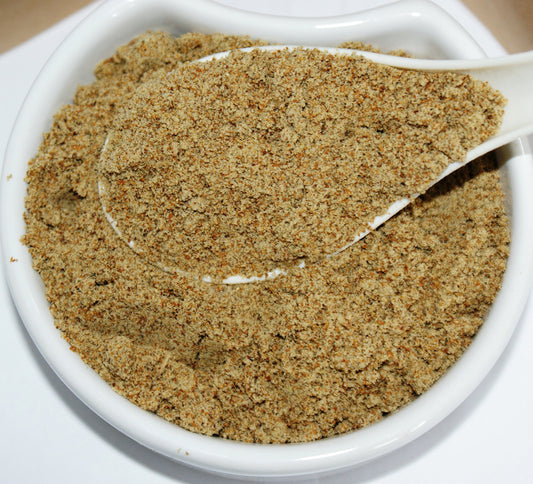 Close-up of fine powder texture ideal for smoothies and beverages.