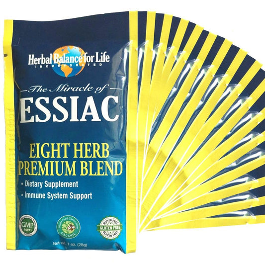 Herbal Balance Organic Essiac Tea 16-pack box ready for daily use.