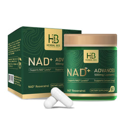 Herbal Bee liposomal NAD+ bottle front view for daily energy support