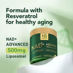 Herbal Bee liposomal NAD+ capsules closeup highlighting coating