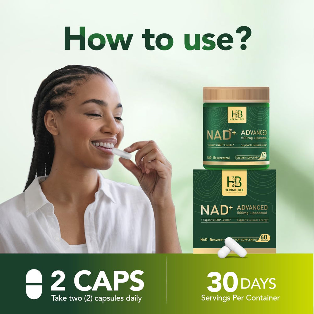 Herbal Bee packaging display emphasizes clean ingredients and efficiency