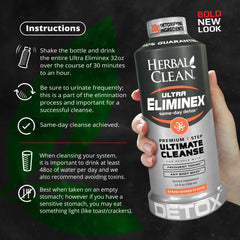 Herbal Clean bottle label shows ingredients and usage details for users.