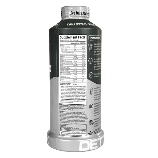 Herbal Clean bottle pour demonstrates an easy one-day cleanse prep on the go.