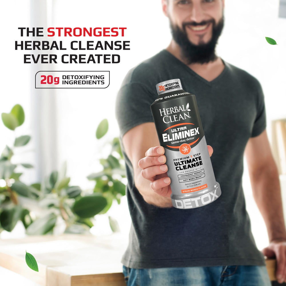 Herbal Clean digestive blend close-up highlights psyllium husk and triphala.