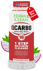 Herbal Clean Qcarbo16 dragon fruit bottle pour supports quick detox routine